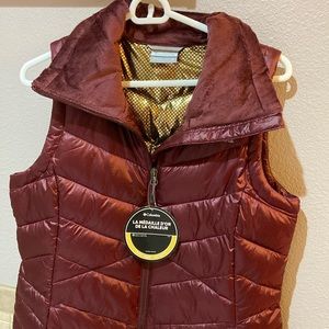 Brand new! Columbia Joy Peak Vest- red wine color
